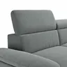 Ecksofa Felipa - 2,5-Sitzer mit Ecke rechts inkl. Armlehne verstellbar und Rückenlehne/Sitztiefe verstellbar (motorisch), Stoff, Grau