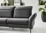 Ecksofa - 1-Sitzer mit Ecke rechts, Leder, Anthrazit