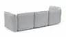 Trapezsofa Motone - Ecke links mit 2-Sitzer, Stoff, Hellgrau