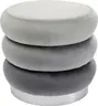 Sandwichhocker- Stoff, Grautöne
