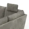 Sofa Stamford - inkl. Armlehne verstellbar und Kopfstütze, 3,5-Sitzer, Bogen links mit Ecksofa 2-sitzig und Abschlusshocker Rechts, Stoff, Anthrazit