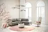 Ecksofa Anna - 2,5-Sitzer mit Ecke rechts, inkl. Relaxfunktion (motorisch), Stoff, Grau