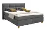 Boxspringbett EM Malo - Liegefläche ca. 180x200 cm, Stoff, braun