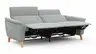 Sofa Nevin - 3-Sitzer, inkl. Relaxfunktion und Kopfteilverstellung (motorisch), Stoff, Silbergrau 