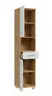 Hochschrank- B ca. 40 cm, Eiche Dekor, Hellgrau