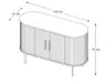 Sideboard - B ca. 120 cm, Eiche Furnier, Schwarz