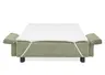 Faltsofa Easy - 2-Sitzer, ca. 140 cm inkl. Schlaffunktion/Topper/Armteil verstellbar, Stoff, Grün