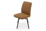Stuhl - drehbar, Stoff, Cognac
