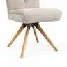 Stuhl Evania - Dreh und Relax-Funktion, niedriger Rücken, Stoff, Ecru