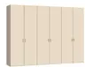 Drehtürenschrank JOIN IT- B ca. 303 cm,  Nougat, Glas, Creme
