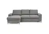 Ecksofa - Longchair links mit 2-Sitzer, Stoff, Grau