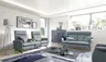 Sofa - 2,5-Sitzer, Leder, Graublau