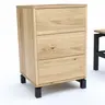 Garderobenkombination Williston - Korpus Wildeiche bianco / Front sandgestrahlt