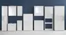 Highboard- B ca. 73 cm, Weiß, Weiß Hochglanz
