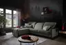 Ecksofa - CALM FLEX 2.0, Longchair links mit 3-Sitzer, Kopfteil verstellbar, Stoff, Olive