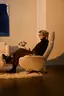 Sessel Liam - Relaxfunktion, Stoff, Ecru
