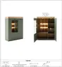 Highboard - mit Beleuchtung, B ca. 98 cm, Salbeigrün, Eiche Evoke Nachbildung