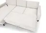 Ecksofa CALM MOVE 2.0 - Longchair links mit 2,5-Sitzer, Schlaffunktion, Feincord, Weiß