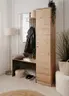 Kompaktgarderobe - Artisan Eiche Nachbildung, Anthrazit