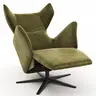 Sessel Noto Relax II - Rückenlehne und Fußteil verstellbar (motorisch), Velour, Schlammgrün