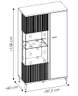 Vitrine - B ca. 87 cm, Schwarz