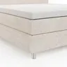 Boxspringbett Alpin - Liegefläche ca. 180x200 cm, Stoff, Graubeige
