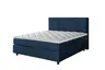 Boxspringbett Premium Line Retro - Liegefläche ca. 180x200 cm, Stoff, Dunkelblau