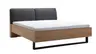 Bett Viana - Liegefläche ca. 180x200 cm, Balkeneiche furniert, Stoff, Anthrazit