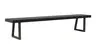 Holzbank Clifton - Breite ca. 220cm, Zerreiche massiv, smoked
