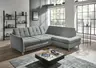 Ecksofa - 2,5-Sitzer mit Ecke rechts, Sitztiefe verstellbar (manuell), Chenilleflachgewebe, Eisengrau