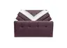 Boxspringbett HOLLIE- Liegefläche ca. 180x200 cm, Stoff, Brombeer, Bonell, Inkl. Topper