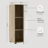 Büroschrank - B ca. 40 cm, Artisan Eiche Nachbildung, Weiß