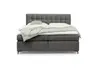 Boxspringbett HINDA- Liegefläche ca. 180x200 cm, Stoff, Anthrazit, Bonell, Inkl. Topper