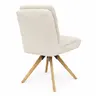 Stuhl Evania - Dreh und Relax-Funktion, niedriger Rücken, Stoff, Creme