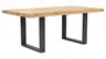 Esstisch Clifton - LB ca. 180x100 cm, Wildeiche massiv, Schwarz verfüllt