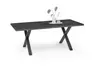 Esstisch - LB ca. 200x100 cm, Schwarzstahl, Schwarz