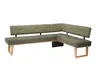 Eckbank - LB ca. 224x167 cm, Stoff, Schlammgrün