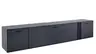 Lowboard Estana - Eiche massiv, Anthrazit 