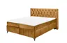 Boxspringbett - Liegefläche ca. 180x200 cm, Stoff Hellbraun