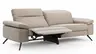 Sofa Rafaela 2.0 - 2,5-Sitzer inkl. 1x Relaxfunktion und Kopfteile verstellbar, Leder, Champagner