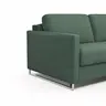 Ecksofa Nuoro - 2-Sitzer mit Longchair rechts inkl. Schlaffunktion und Bettkasten, Stoff, Dunkelgrün