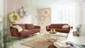 Sofa CARLLOTA - 3-Sitzer, Stoff, Rost