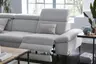 Ecksofa Felipa - Ecke links mit 2,5-Sitzer inkl. Relaxfunktion (motorisch) und Kopfteil verstellbar, Stoff, Natur