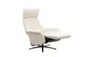 Sessel Liam - Relaxfunktion, Stoff, Ecru