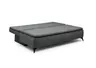 Sofa JANIN - 2-Sitzer, Schlaffunktion mit Bettkasten, Stoff, Dunkelgrau
