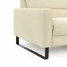Ecksofa Valera - 3-Sitzer mit Longchair rechts inkl. Rückenlehne verstellbar und Relaxfunktion motorisch, Stoff, Natur