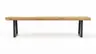 Holzbank Clifton - Breite ca. 180cm, Wildeiche massiv, natur