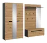 Garderobe - Basalt grau, Artisan Eiche Nachbildung