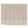 Drehtürenschrank Matera - BTH ca. 301x60x235 cm, Lack Kaschmir, Abs. Pfirsich