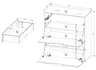 Garderobe - inkl. Sitzkissen, Riva Eiche Nachbildung, Kaschmir